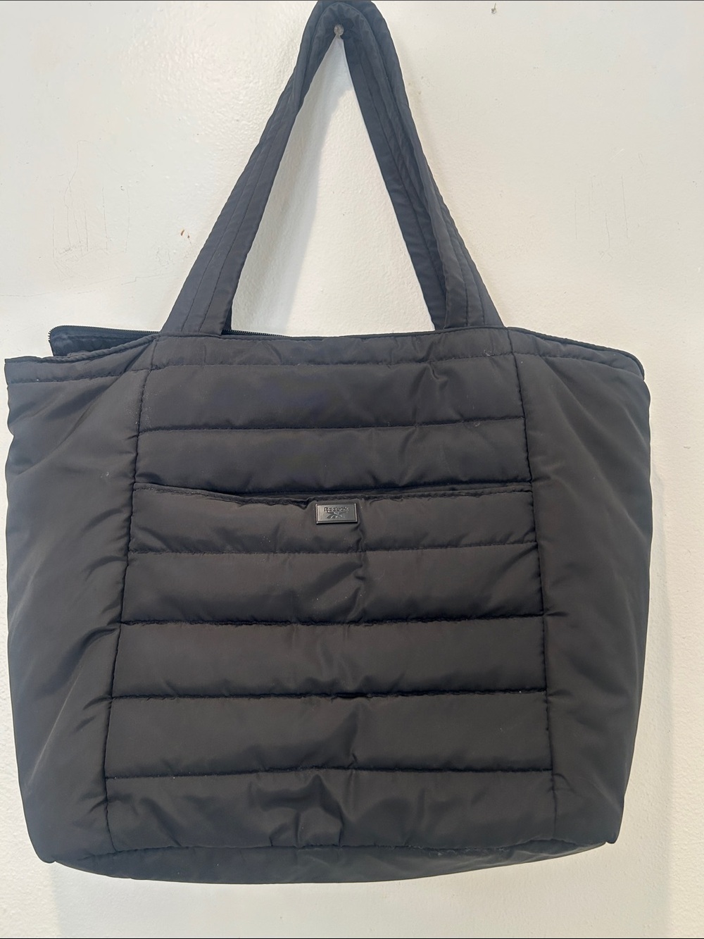 Reebok  Black Quilted Tote Bag - Unbranded